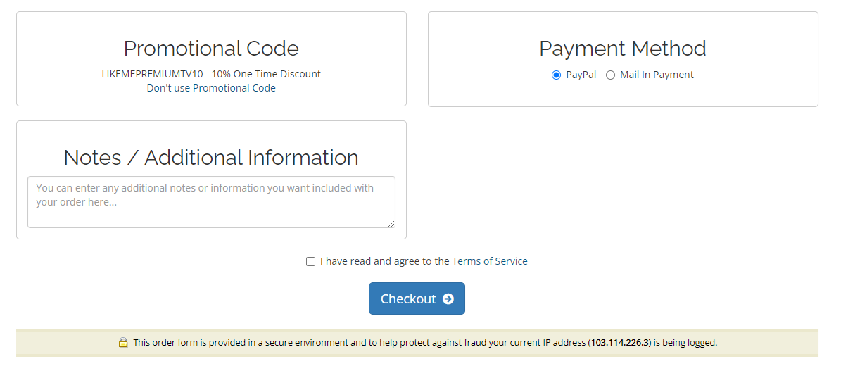 Screenshot of tested coupon for AceVPN