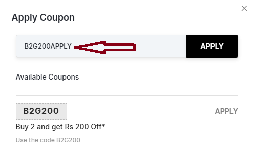 Screenshot of tested coupon for Powerlook