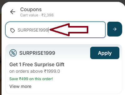 Screenshot of tested coupon for Zouk