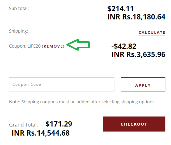 Screenshot of tested coupon for ZZ - Seller Savings Direct