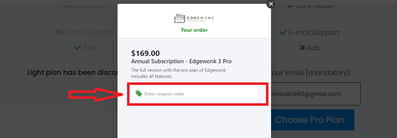 how to use edgewonk coupon code?