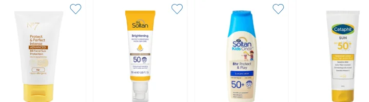 boots suncare & tanning products