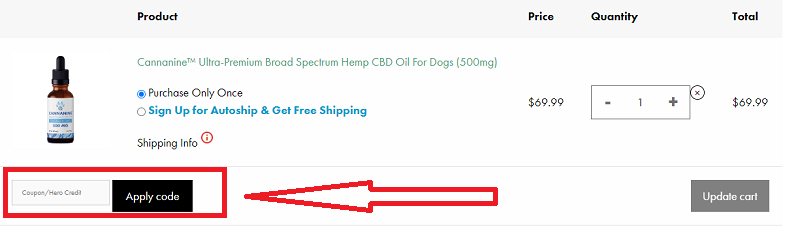 how to use cannanine coupon 