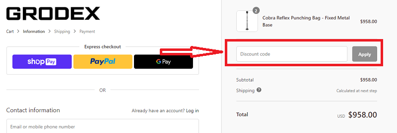   how to use grodex coupon code 