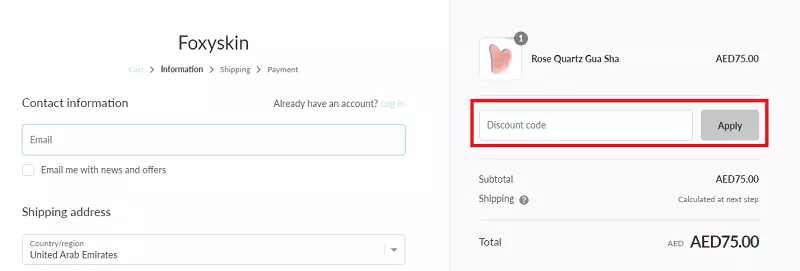 how to use foxy skin coupon code