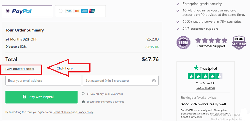 how to use purevpn coupon code
