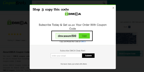 DMCA-popup